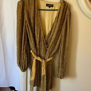 Retrofête Gold Sequin Dress